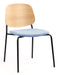 Platform Upholstered Side Chair meeting Workstories Grey CSE38 Natural 