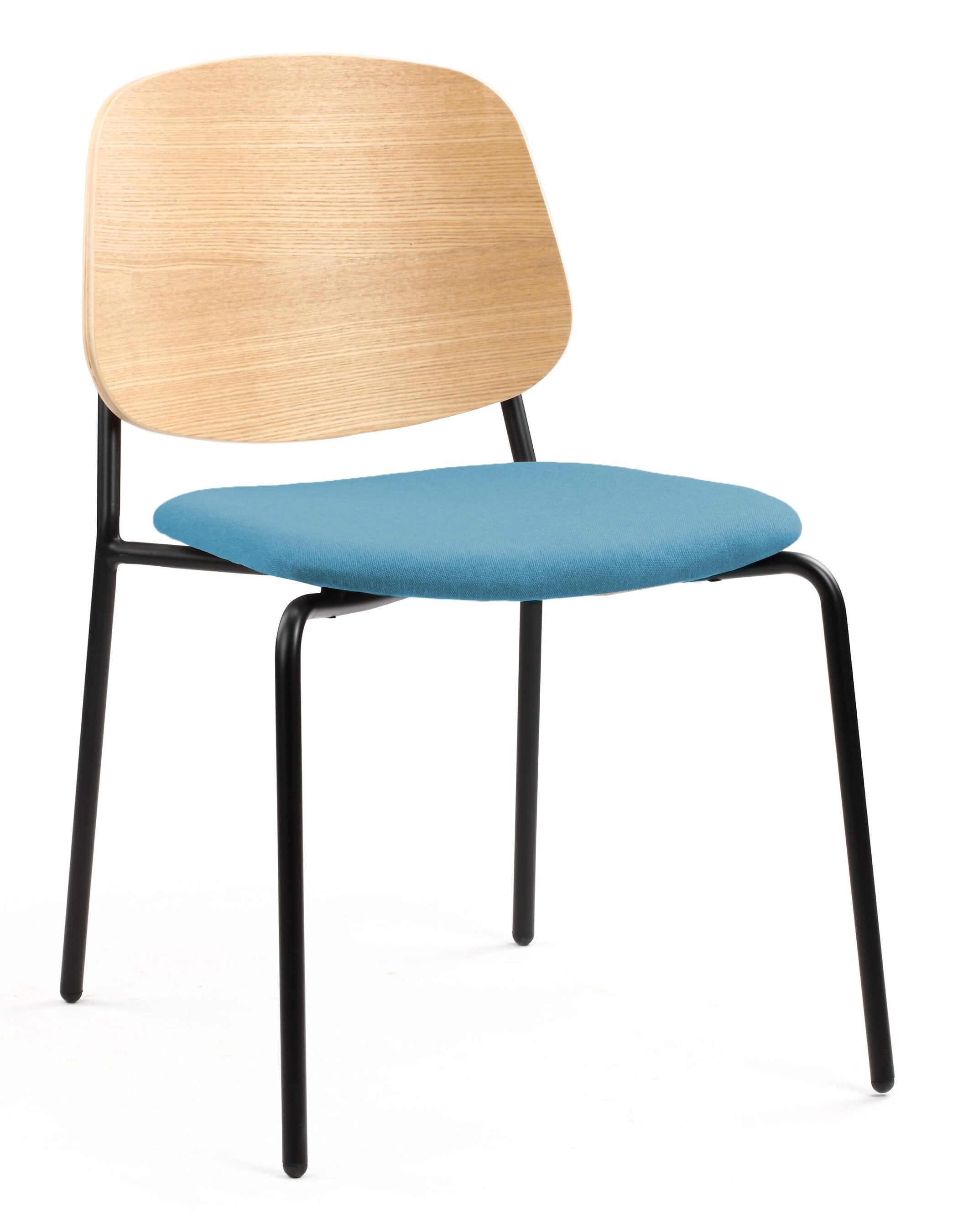 Platform Upholstered Side Chair meeting Workstories Light Blue CSE20 Natural 