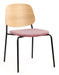 Platform Upholstered Side Chair meeting Workstories Light Pink CSE19 Natural 