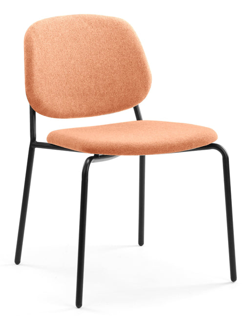 Platform Upholstered Side Chair meeting Workstories Pastel Orange CSE25 Matching Upholstery 