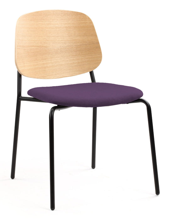 Platform Upholstered Side Chair meeting Workstories Purple CSE09 Natural 