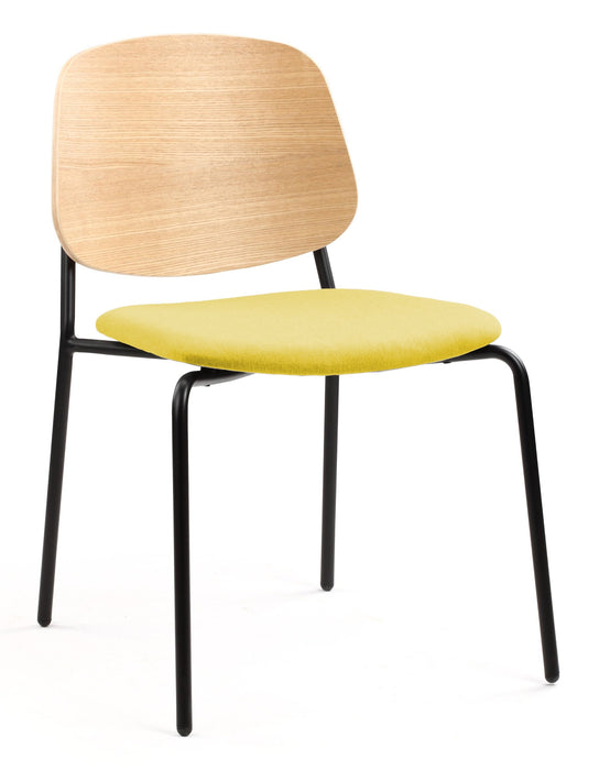 Platform Upholstered Side Chair meeting Workstories Yellow CSE03 Natural 