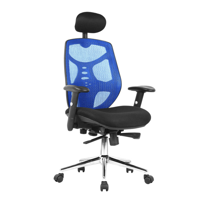 Polaris Ergonomic Mesh Chair MESH CHAIRS Nautilus Designs Blue 