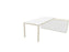 Prisma Individual Desk with supporting credenza Bench Desk Actiu Right White/Lime Oak/White 