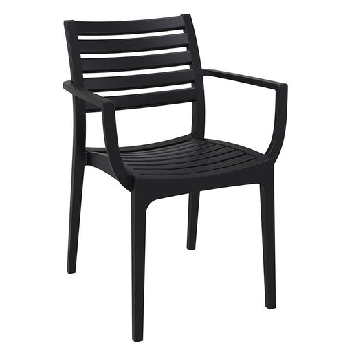 Real Arm Chair - Black Café Furniture zaptrading 