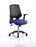 Relay Task Operator Chair Task and Operator Dynamic Office Solutions Black Bespoke Stevia Blue With Folding Arms