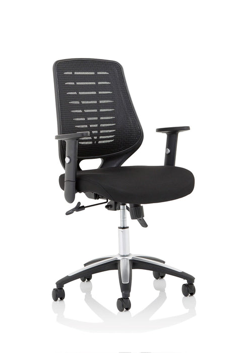 Relay Task Operator Chair Task and Operator Dynamic Office Solutions Black Black Airmesh With Height Adjustable Arms