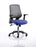 Relay Task Operator Chair Task and Operator Dynamic Office Solutions Silver Bespoke Stevia Blue With Folding Arms