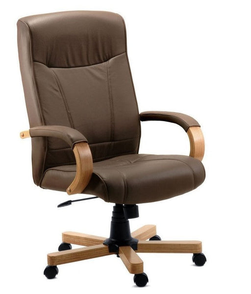 Richmond Bonded Leather Executive Office Chair Office Chair Teknik Brown 