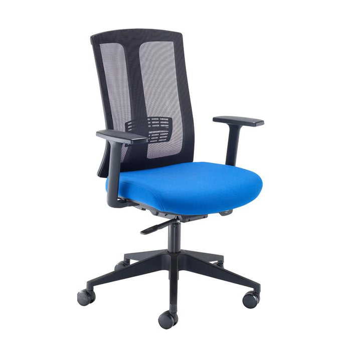 Ronan mesh back operators chair with fixed arms Seating Dams Blue 