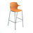Roscoe high stool with chrome legs and plastic shell with arms Seating Dams Warm Yellow 