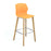 Roscoe high stool with natural oak legs and plastic shell Seating Dams Warm Yellow 