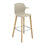 Roscoe high stool with natural oak legs and plastic shell with arms Seating Dams Sandy Beech 