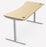 RoundE Bamboo Height Adjustable Office Desk White Frame Office Desk Edit Office 