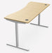 RoundE Bamboo Height Adjustable Office Desk White Frame Office Desk Edit Office 
