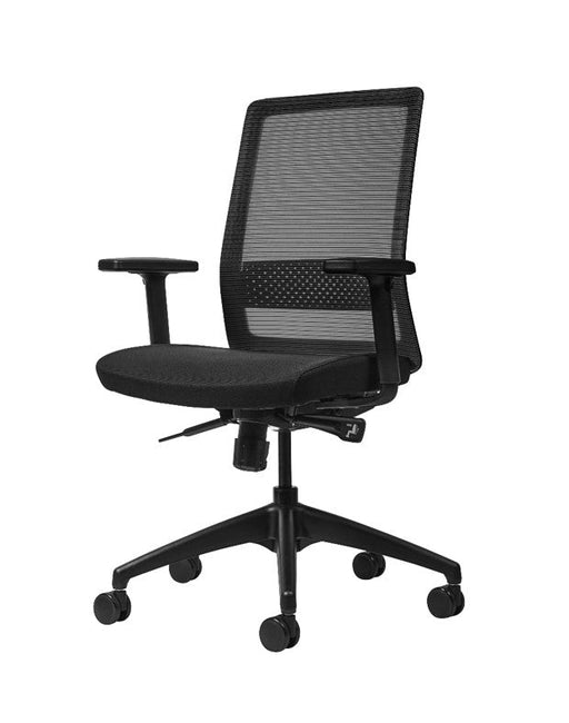 S30 High Back Mesh Task Chair TASK Workstories Black-Grey Stripes 