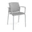 Santana 4 leg stacking chair with plastic seat and back and fixed arms Seating Families Dams Grey Grey 