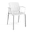 Santana 4 leg stacking chair with plastic seat and back and fixed arms Seating Families Dams White Chrome 