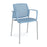 Santana 4 leg stacking chair with plastic seat and perforated back, and fixed arms Seating Families Dams Blue Grey 