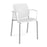 Santana 4 leg stacking chair with plastic seat and perforated back, and fixed arms Seating Families Dams White Chrome 