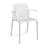 Santana 4 leg stacking chair with plastic seat and perforated back, and fixed arms Seating Families Dams White Grey 