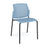 Santana 4 leg stacking chair with plastic seat and perforated back Seating Families Dams Blue Black 