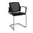 Santana cantilever chair with plastic seat and perforated back, fixed arms Seating Families Dams Black Chrome 