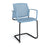 Santana cantilever chair with plastic seat and perforated back, fixed arms Seating Families Dams Blue Black 