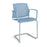 Santana cantilever chair with plastic seat and perforated back, fixed arms Seating Families Dams Blue Grey 