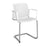 Santana cantilever chair with plastic seat and perforated back, fixed arms Seating Families Dams White Chrome 
