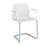 Santana cantilever chair with plastic seat and perforated back, fixed arms Seating Families Dams White Grey 