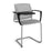 Santana cantilever chair with plastic seat and perforated back, with arms and writing tablet Seating Families Dams Grey Chrome 