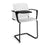 Santana cantilever chair with plastic seat and perforated back, with arms and writing tablet Seating Families Dams White Black 