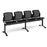 Santana perforated back plastic seating - bench 4 wide with 4 seats Seating Families Dams Black 