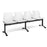 Santana perforated back plastic seating - bench 4 wide with 4 seats Seating Families Dams White 