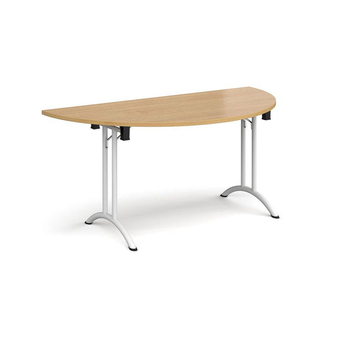 Semi circular folding leg meeting table 1600mm x 800mm Tables Dams 