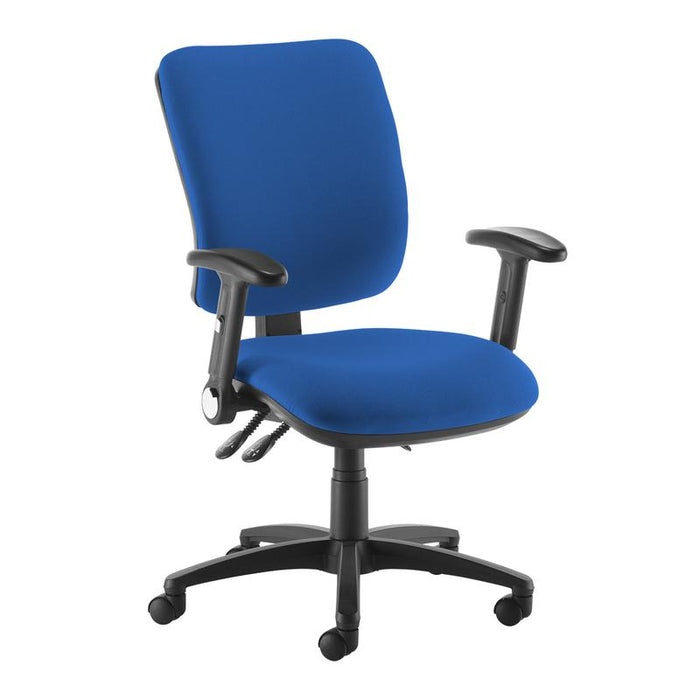 Senza high back operator chair with folding arms Seating Dams Blue 