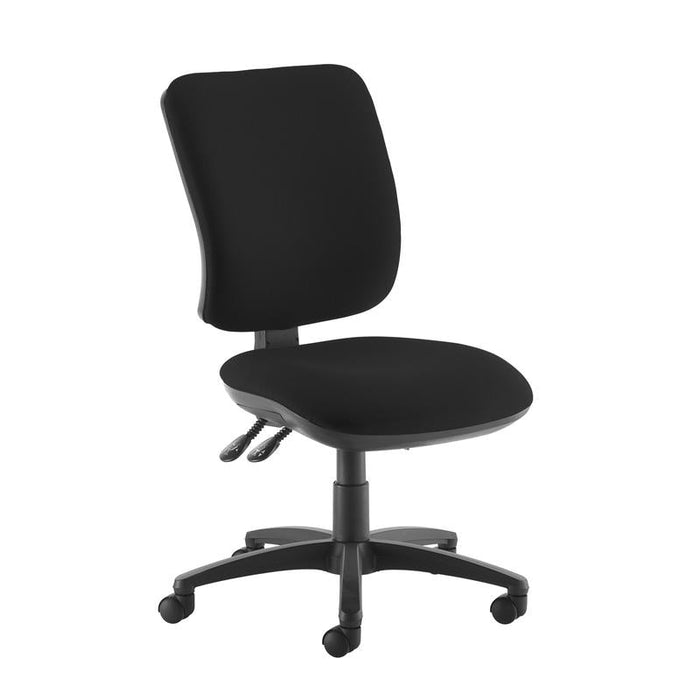 Senza high back operator chair with no arms Seating Dams Black 