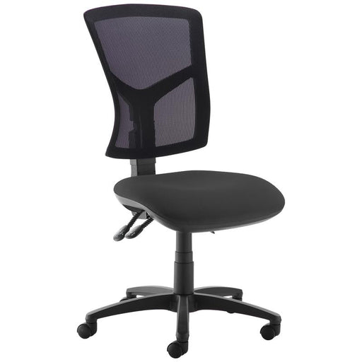 Senza high mesh back operator chair with no arms Seating Dams Black 