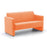 Siena 2 Seater Medium Back Sofa SOFT SEATING & RECEP Verco Pastel Orange CSE25 