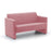 Siena 2 Seater Medium Back Sofa SOFT SEATING & RECEP Verco Pink CSE24 