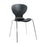 Sienna one piece shell chair with chrome legs (pack of 4) Seating Dams Black 