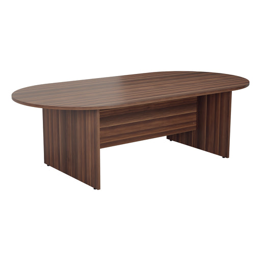 Simple D-End Meeting Table 1800mm - 2400mm WORKSTATIONS TC Group 1800mm x 1000mm Walnut 