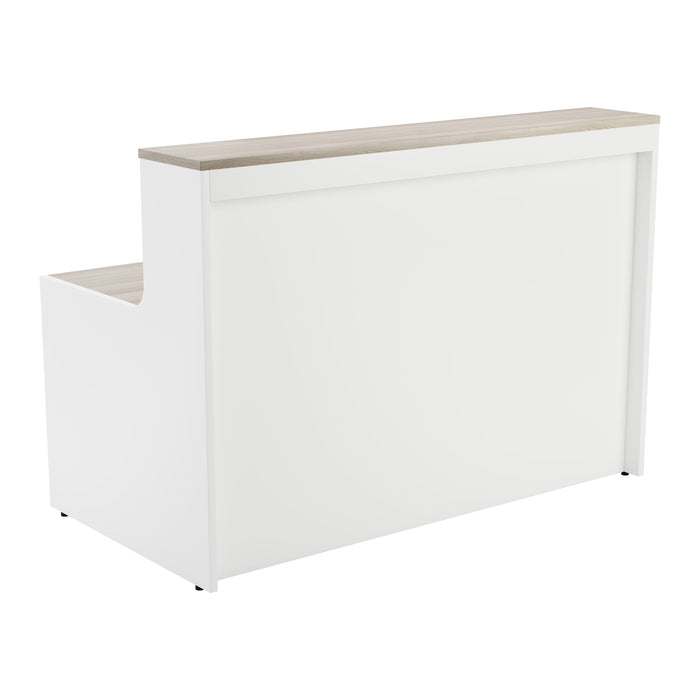 Simple Reception Desk 1460mm x 890mm RECEPTION TC Group Grey Oak White No