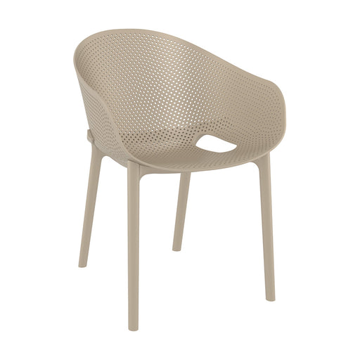 Sky Arm Chair Café Furniture zaptrading Taupe 