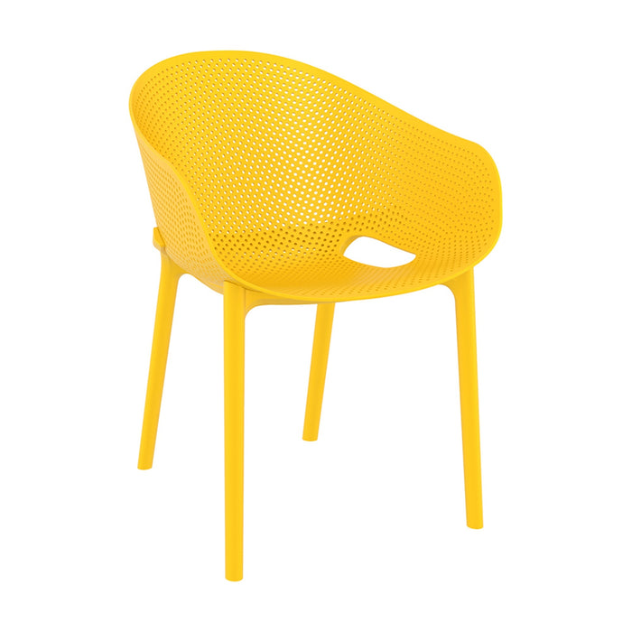 Sky Arm Chair Café Furniture zaptrading Yellow 