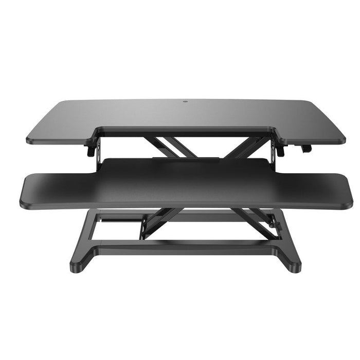 Sora height adjustable sit stand workstation for desks - Black Accessories Dams 
