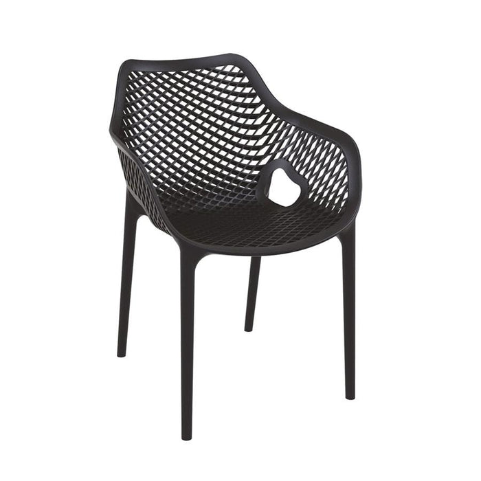 Spring Arm Chair Café Furniture zaptrading Black 