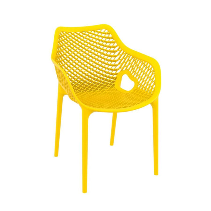 Spring Arm Chair Café Furniture zaptrading Yellow 