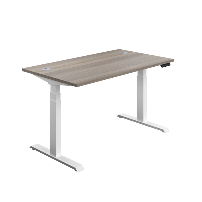 Start Height Adjustable Desk Office Desk TC Group Grey Oak White 1200 x 800